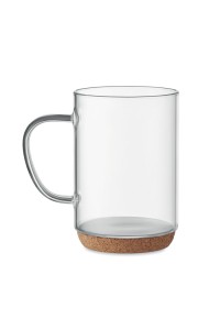 Tasse en verre base en liège
