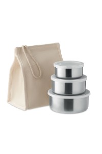 3 boîtes en acier inoxydable