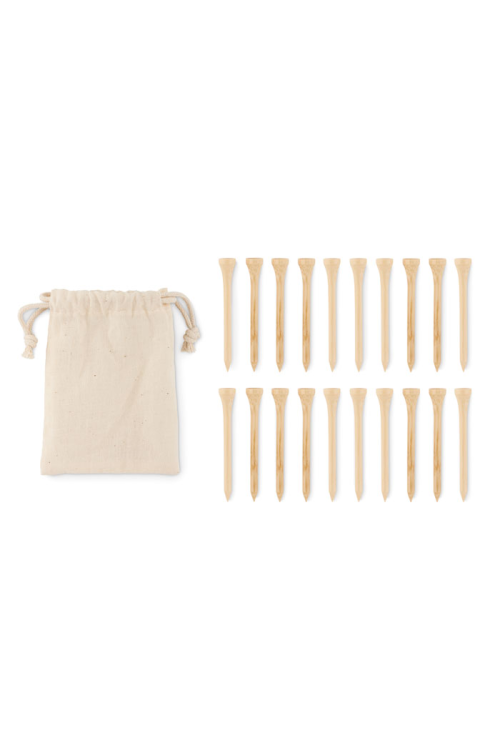 20 tees de golf en bambou