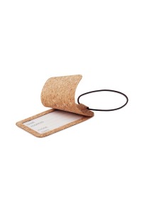 Etiquette à bagage en liège