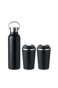 Set double paroi en acier inox