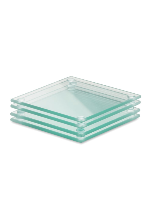 4 sous-verres en verre recyclé