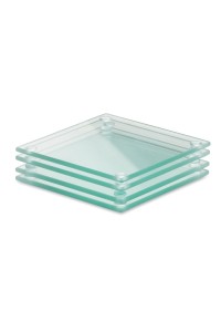 4 sous-verres en verre recyclé