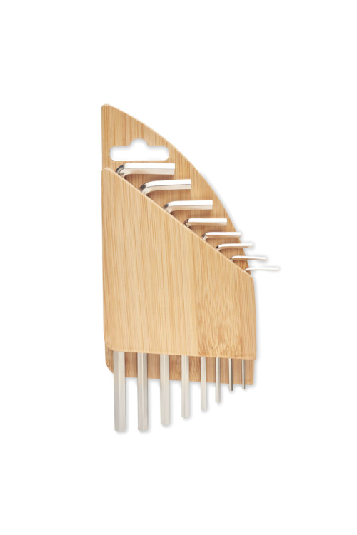 Clés hexagonales support bambou