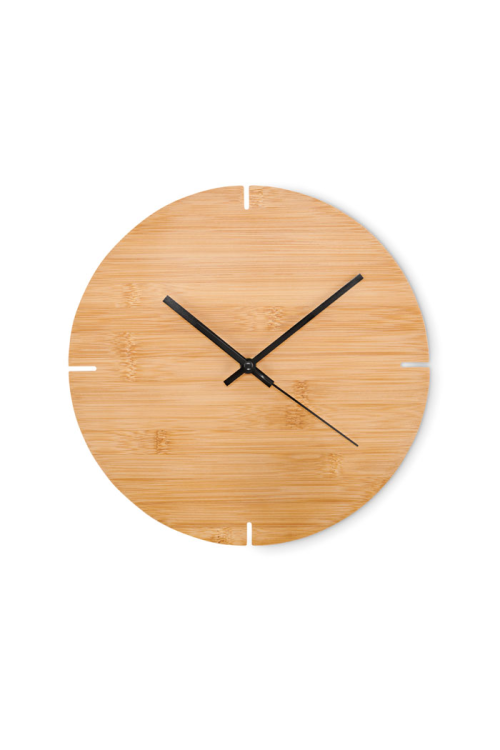 Horloge murale en bambou