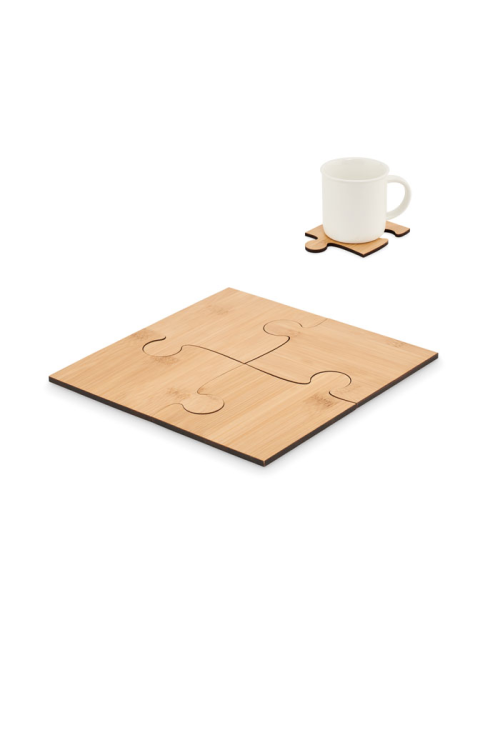 Lot de 4 sous-verres puzzle