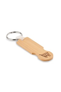 Porte-clés jeton en bambou