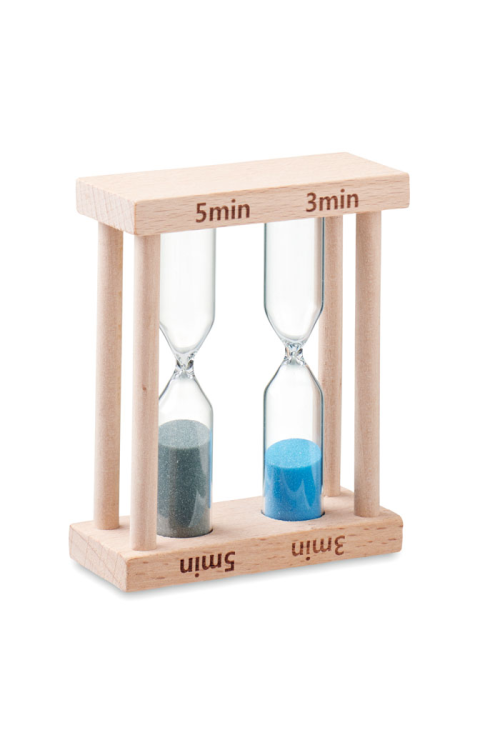 Lot de 2 sabliers en bois