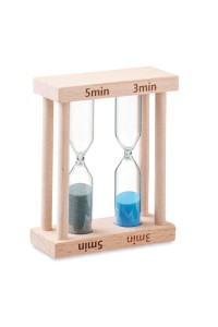 Lot de 2 sabliers en bois