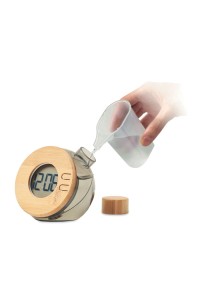 Horloge à eau LCD en bambou