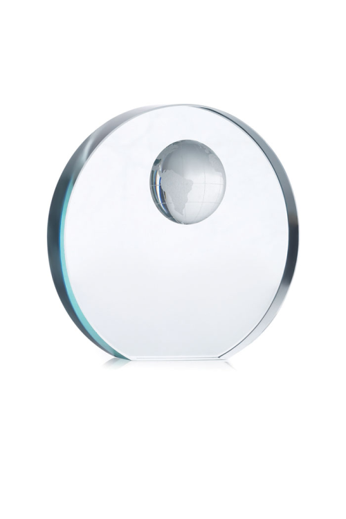 Trophée globe en verre