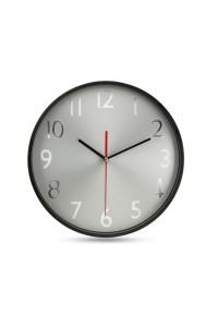 Horloge murale fond argent