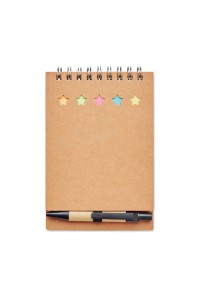 Carnet avec stylo et feuillets