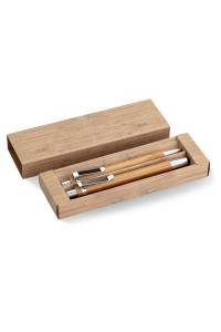 Coffret stylo et crayon en bam