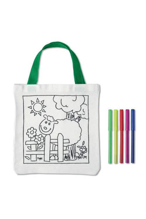 Sac coton à colorier