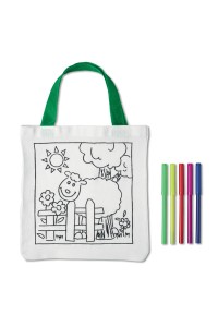 Sac coton à colorier