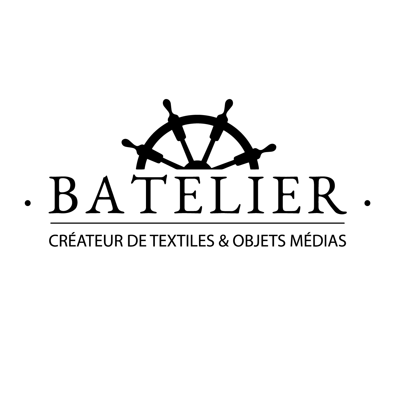 Logo batelier créateur textiles et objets médias